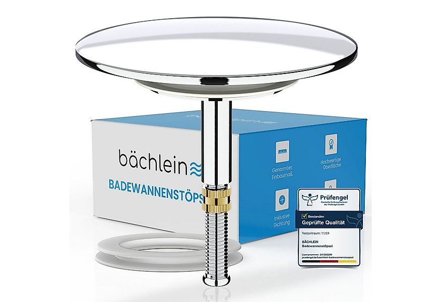 Bächlein Badewannenstöpsel Hochwertiger Badewannenstopfen mit Excenterversc günstig online kaufen