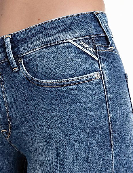 Replay Damen Jeans NEW LUZ - Skinny Fit - Blau- Medium Blue Denim günstig online kaufen