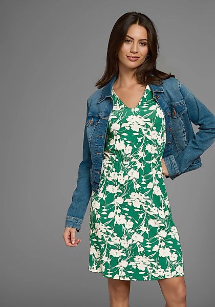Laura Scott Sommerkleid, mit Flügelärmeln, V-Ausschnitt & elastischem Bund günstig online kaufen