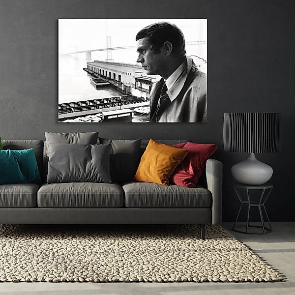 queence Acrylglasbild "Mc Queen" Mann  Schwarz-Weiß  Stars Fine Art-Print i günstig online kaufen