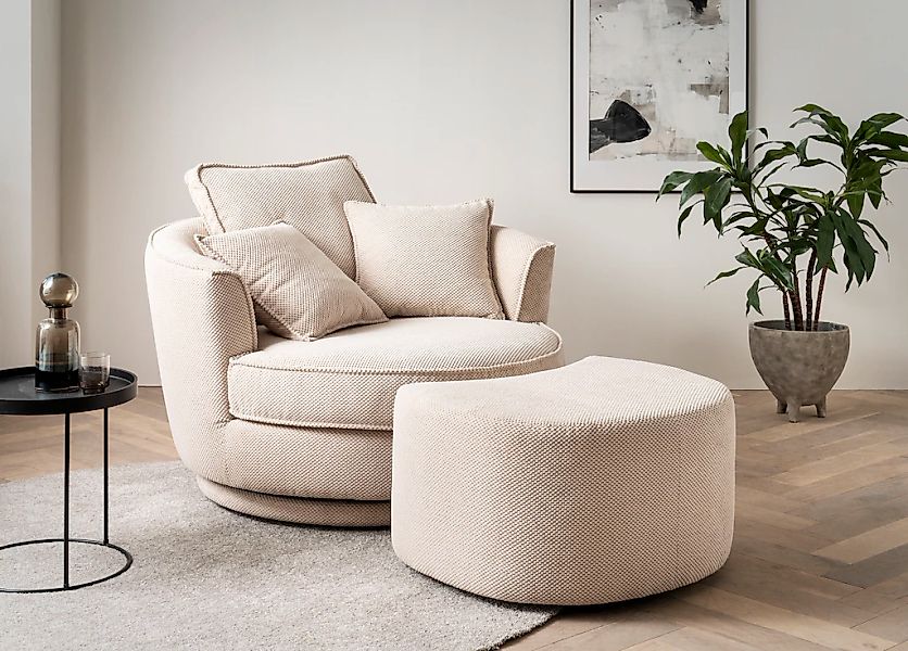 Leonique Drehsessel "MAISIE, Love Seat XXL Lese-Sessel, Big-Sessel mit Hock günstig online kaufen