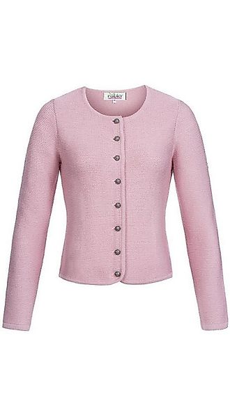 Nübler Trachtenstrickjacke Strickjacke Langarm Anni in Rosa von Nübler günstig online kaufen