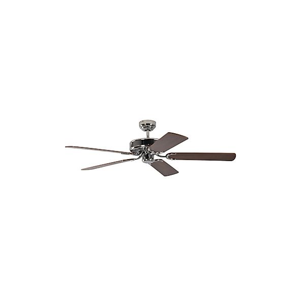 Pepeo Deckenventilator Potkuri Stahl - Walnuss 132 cm mit Zugkette günstig online kaufen