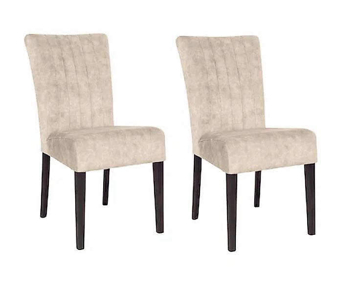 Home affaire 4-Fußstuhl (Set) 2 Stk.vertikale Nähte in der Rückenlehne günstig online kaufen