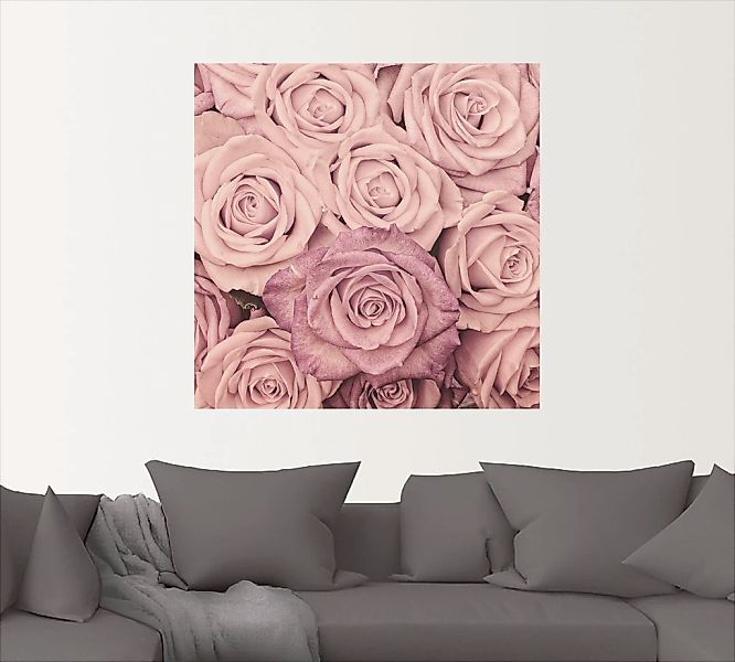 Artland Wandbild »Rosen«, Blumen, (1 St.), als Leinwandbild, Wandaufkleber günstig online kaufen