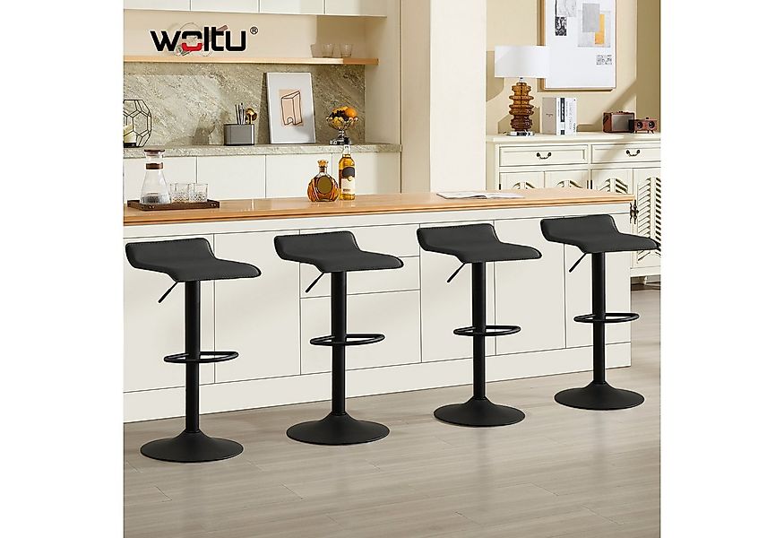 Woltu Barhocker (1 St), Design Hocker stufenlose Höhenverstellung Kunstlede günstig online kaufen