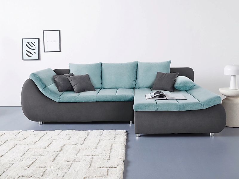 Home affaire Ecksofa "Imola, elegant und modern, aktuelle Steppung im Sitz, günstig online kaufen