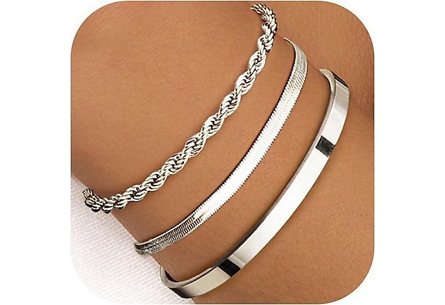 LuxusKollektion Ketten und Armband Set 3-5 Stück Damen Armband Set Gold 14 günstig online kaufen