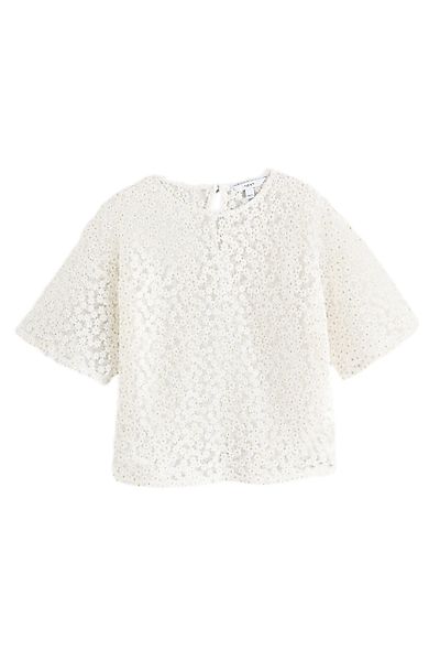 Next T-Shirt Kurzärmeliges, kastiges Mesh-Top mit günstig online kaufen