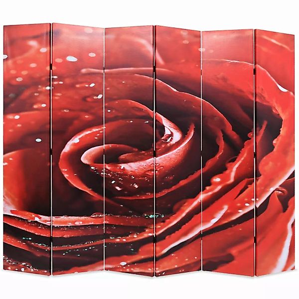 Raumteiler Klappbar 228 X 170 Cm Rose Rot günstig online kaufen