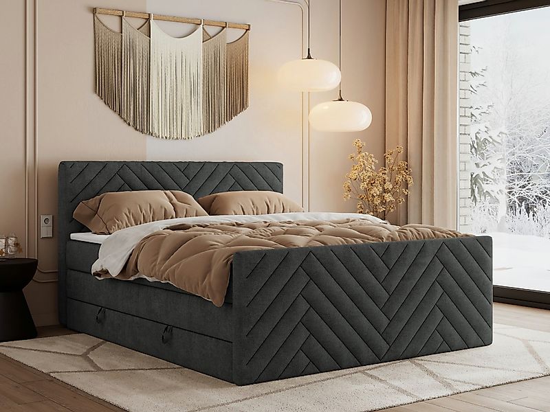 MKS MÖBEL Boxspringbett PARIS KING DUO günstig online kaufen
