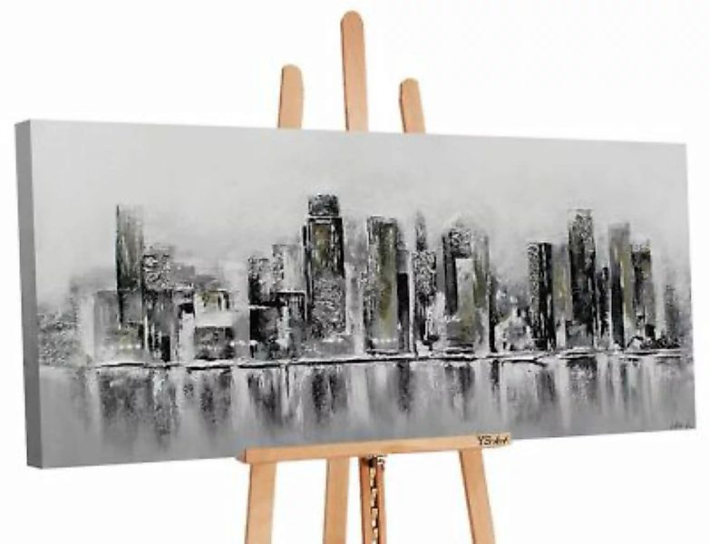 YS-Art™ Gemälde YS-Art Gemälde „Megapolis“, Acryl Bild einer Großstadt in G günstig online kaufen