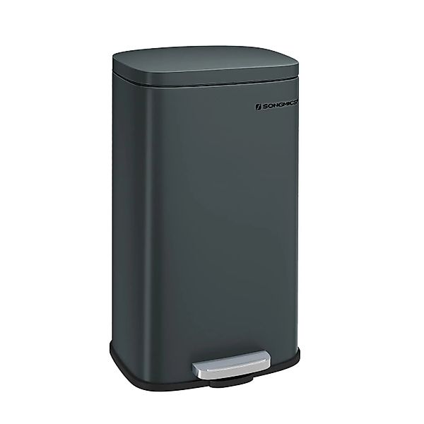 Songmics Mülleimer Plushic mit Fußpedal 30 l Grau günstig online kaufen