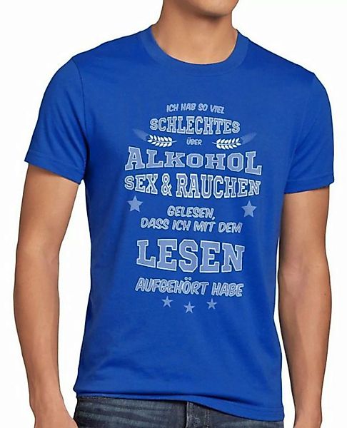 style3 Print-Shirt Herren T-Shirt Viel schlechtes Alkohol Sex Rauchen geles günstig online kaufen
