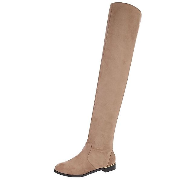 Ital-Design Elegante Overknee-Stiefel aus weichem Material für Damen Stiefe günstig online kaufen