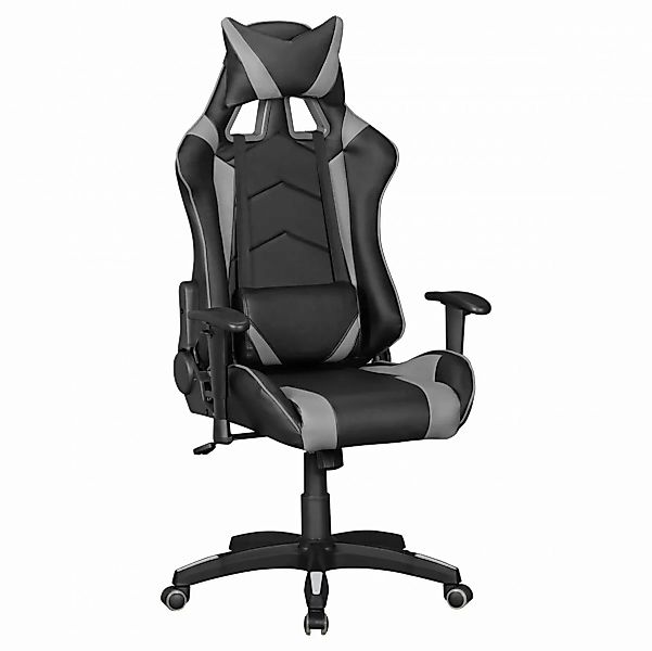 SCORE - Gaming Chair aus Kunstleder in Schwarz/Grau | Schreibtisch-Stuhl in günstig online kaufen