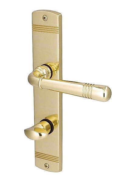 Alpertec Drückergarnitur Alpertec WC-Langschildgarnitur Sale Messing gold günstig online kaufen