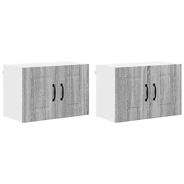 vidaXL Küchenwandschrank mit Regal 2 Stk Graues Sonoma 60 x 31 x 40 cm 8845 günstig online kaufen