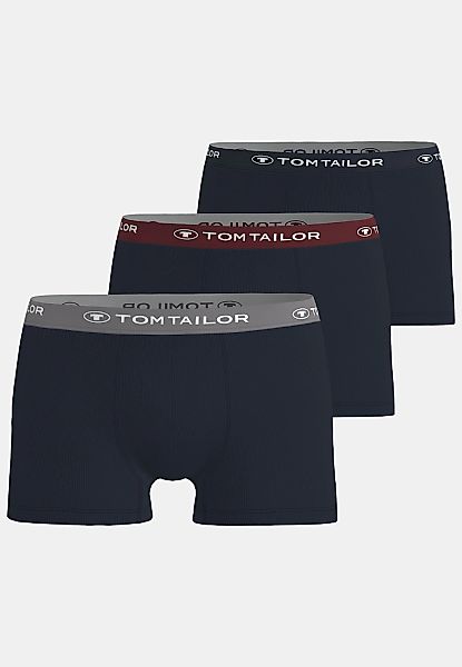 TOM TAILOR Boxershorts "Buffer" 3er Pack, weich, bequem, basic, eng, Logobu günstig online kaufen