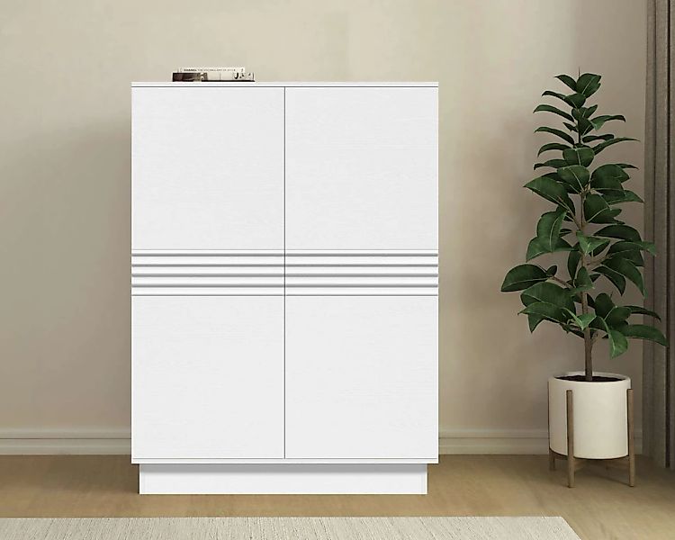 Home affaire Highboard "Angers" Kommode, Midischrank mit Push-to-open, 2 Ei günstig online kaufen