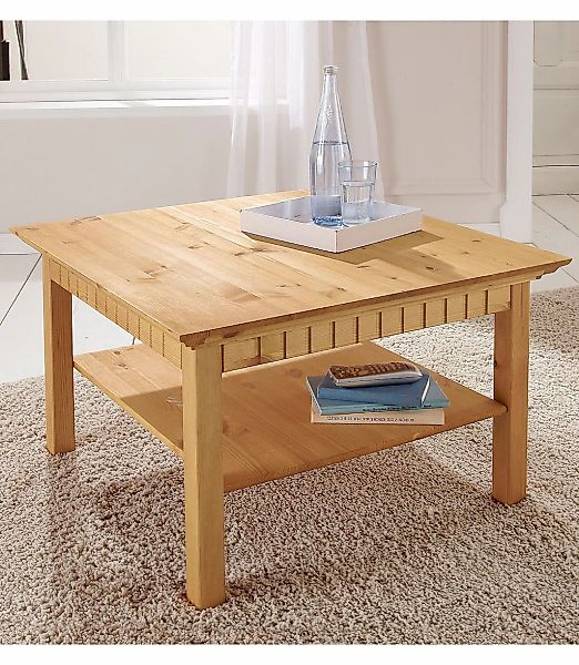 OTTO home Couchtisch "Lisa" Kaffeetisch, massives Kiefernholz, B/T/H: 76x76 günstig online kaufen