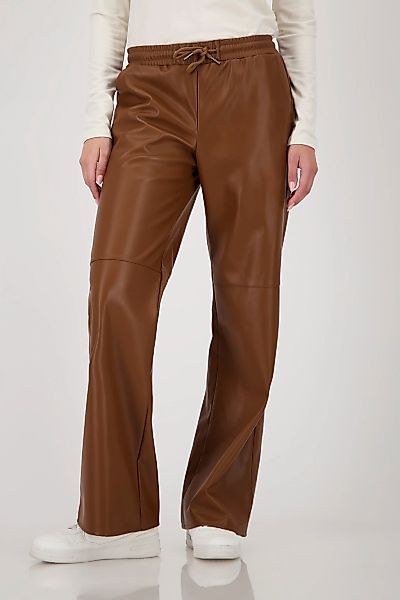 Monari Lederimitathose Straight-Leg-Hose günstig online kaufen