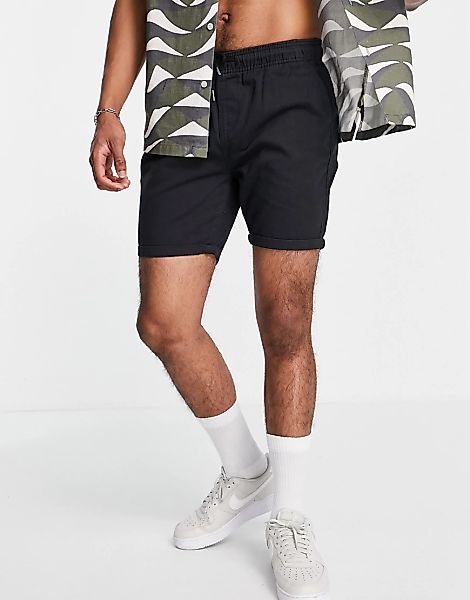 Brave Soul – Chino-Shorts in Marineblau mit elastischem Bund günstig online kaufen