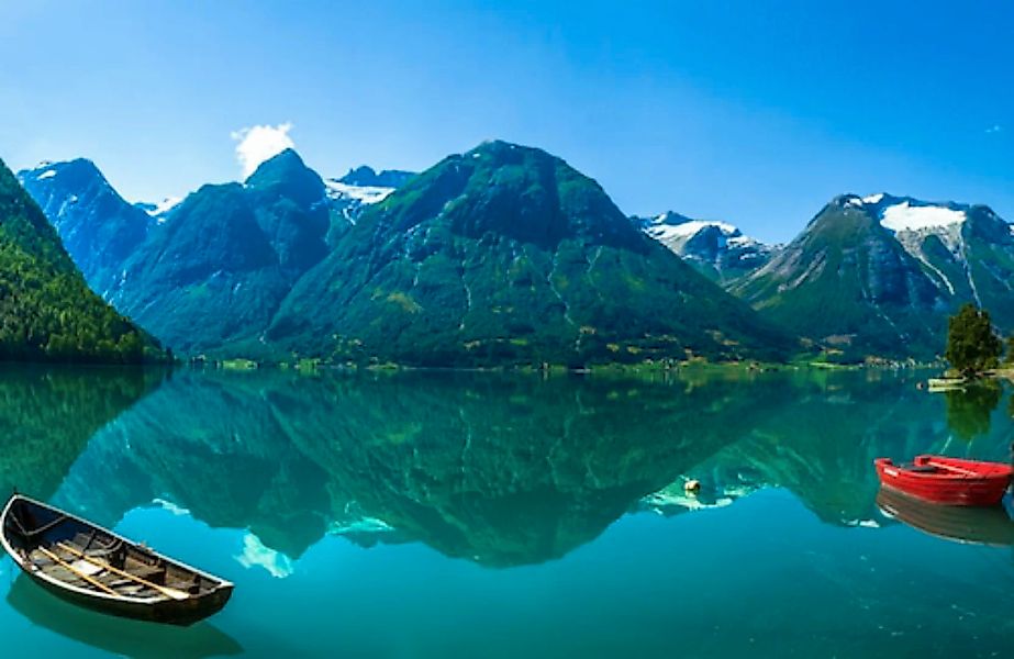 Papermoon Fototapete »Photo-Art CHRISTER OLSEN, DER GLETSCHERSEE« günstig online kaufen