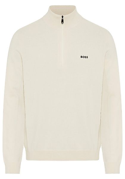 BOSS GREEN Strickpullover Stehkragen mit Reißverschluss, Regular Fit günstig online kaufen