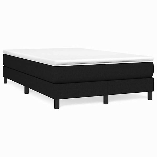 furnicato Bett Boxspringbett mit Matratze Schwarz 120x200 cm Stoff (1-tlg) günstig online kaufen