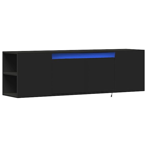 vidaXL TV-Wandschrank mit LED-Beleuchtung Schwarz 135x31x39,5 cm 852384 günstig online kaufen