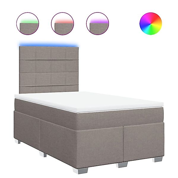 vidaXL Boxspringbett mit Matratze Taupe 120x190 cm Stoff 3292731 günstig online kaufen