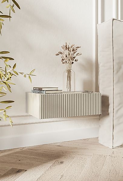 Selsey Nachttisch Veldio, Lamellenfront günstig online kaufen