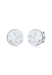 Elli Paar Ohrstecker Plättchen Rund Struktur günstig online kaufen