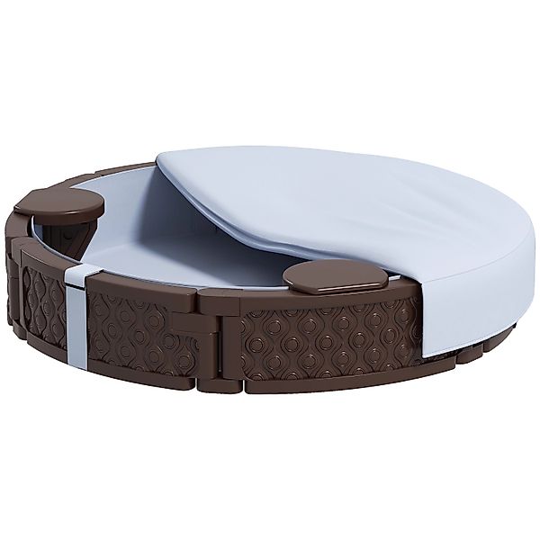 AIYAPLAY Sandkasten 120 x 120 cm Imprägniert Kinder Sandbox mit Sitzbänken günstig online kaufen