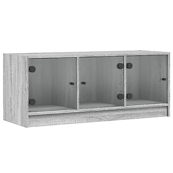 vidaXL TV-Schrank mit Glastüren Grau Sonoma 102x37x42 cm 836411 günstig online kaufen
