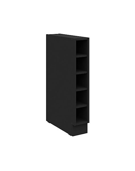 Küchen-Preisbombe Unterschrank Regal 15 cm Schwarz günstig online kaufen