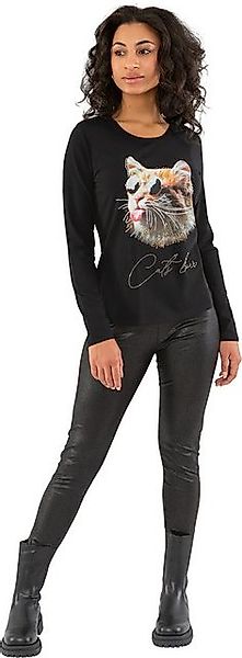 Gio Milano Langarmshirt G29-1118, Gio Milano Langarm Shirt "cat lover" mit günstig online kaufen