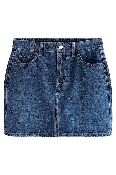 Next Jeansrock Verzierter Jeans-Minirock aus 100 % günstig online kaufen