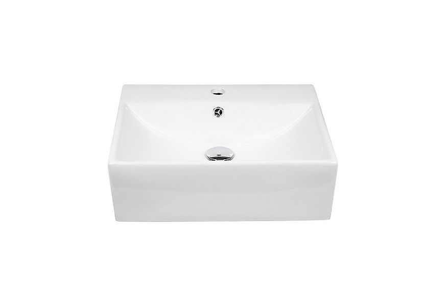 Stabilo Sanitär Waschbecken Keramik Wandhängewaschbecken rechteckig weiß Ko günstig online kaufen