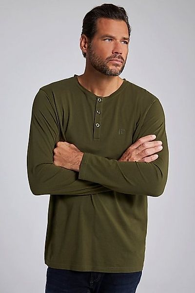 JP1880 T-Shirt Henley Basic Shirt Langarm Knopfleiste bis 8XL günstig online kaufen
