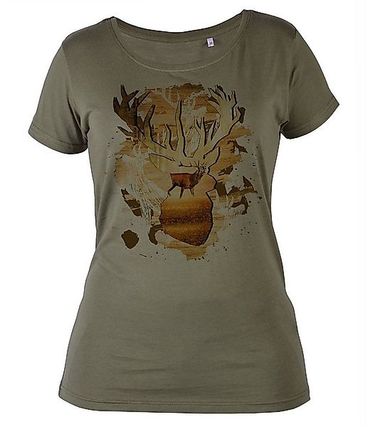 Tini - Shirts T-Shirt Jäger / Jagd / Hirsch Damenshirt Motiv: Hirsch günstig online kaufen