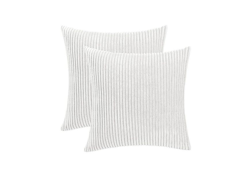 OKWISH Kissenbezüge 2er Set Kordsamt gestreiftes Kissenhülle Dekokissen, (2 günstig online kaufen