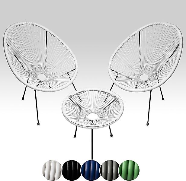 sunnypillow Gartenstuhl 2er Set Acapulco Gartenstühle günstig online kaufen