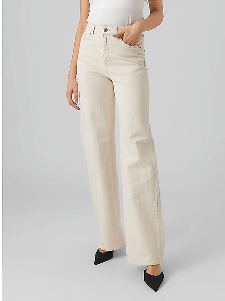 Vero Moda Straight-Jeans VMTESSA HR WIDE STR JEANS ECRU GA günstig online kaufen