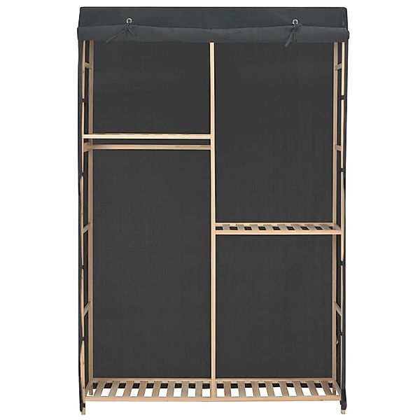 3-stufiger Kleiderschrank Grau 110 X 40 X 170 Cm Stoff günstig online kaufen