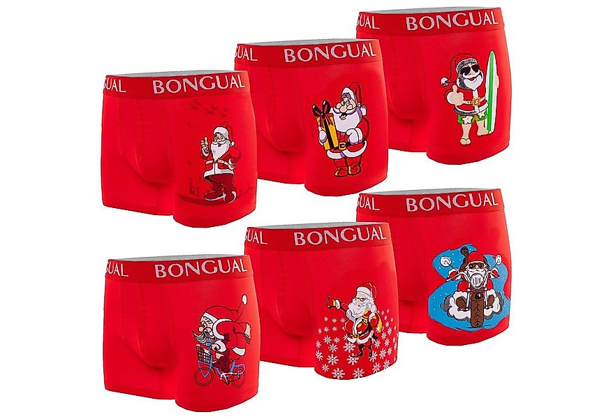 Bongual Boxershorts Santa Claus Motiv Retroshorts Weihnachtsunterhose Gesch günstig online kaufen