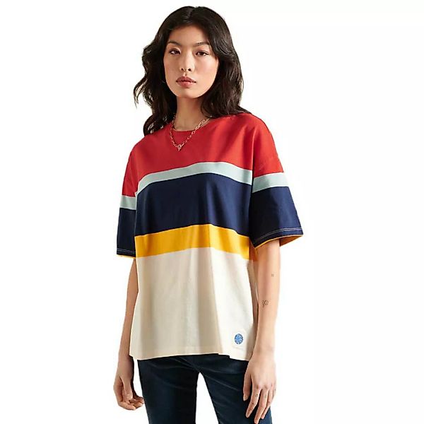 Superdry Cali Boxy Kurzärmeliges T-shirt XL Apple Red Stripe günstig online kaufen