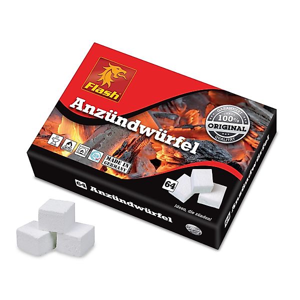 Flash Anzündwürfel Paraffin 64 Stück günstig online kaufen