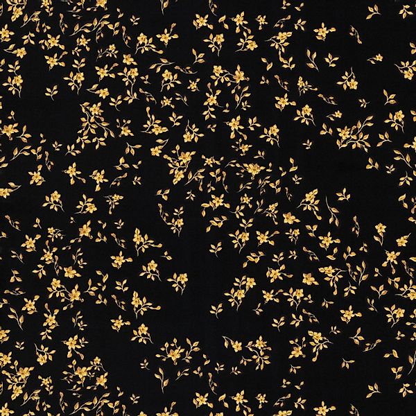 PROFHOME 935854-GU Blumen Tapete Floral glänzend Schwarz Gold 7,035 m2 0,70 günstig online kaufen